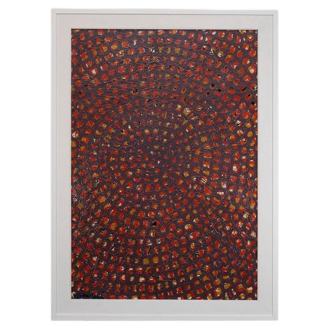 Optical Red Composition - Original Painting by Carlo Montesi - 1966 For Sale