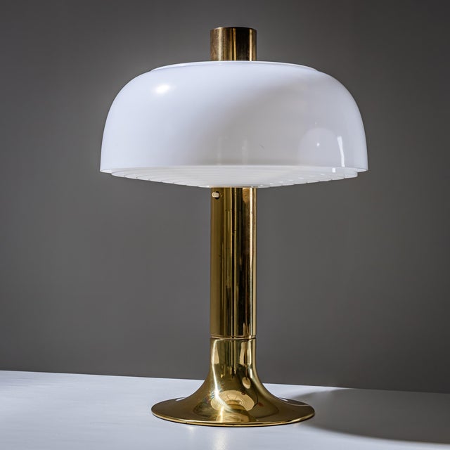 Brass 1970s Brass and Plexiglass Table Lamps in the Style of Anders Pehrson - a Pair For Sale - Image 8 of 10