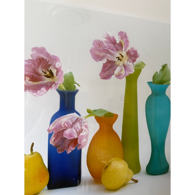 Vintage Robin Logan Framed and Signed Colorful Glass Bottles Still Life Lithograph For Sale - Image 4 of 8