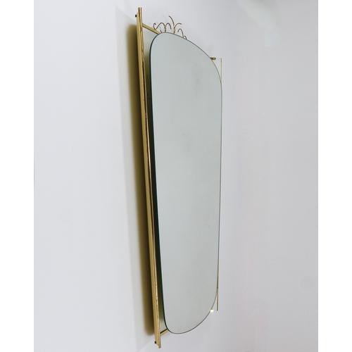 Mid-Century Illuminated Wall Mirror with Brass Crown by Ernest Igl attributed to Hillebrand, 1950s For Sale - Image 13 of 18