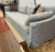 Wood Restoration Hardware Ten Foot Belgian Arm Sofa Custom Italian Melange Slipcover For Sale - Image 7 of 12