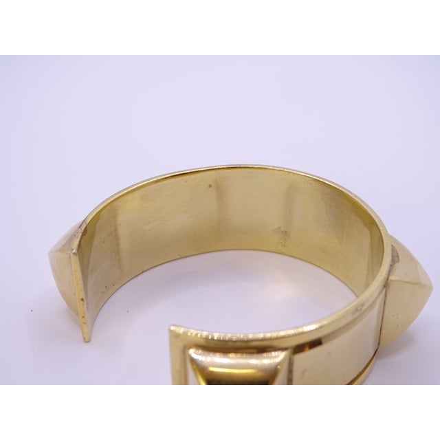 Gold-Plated Clou Médor Open Bracelet from Hermès, France, 1990s For Sale - Image 11 of 18