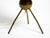 Mid-Century Modern Tripod Brass Table Lamp with Wrapped Nylon Strip Lampshade, 1950s For Sale - Image 12 of 18