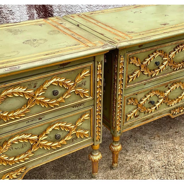 Vintage Regency Gilt Tipped Commodes - a Pair For Sale In West Palm - Image 6 of 12