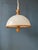 White Acrylic Glass Ceiling Pendant Lamp with Wooden Elements from Steinhauer For Sale - Image 5 of 11