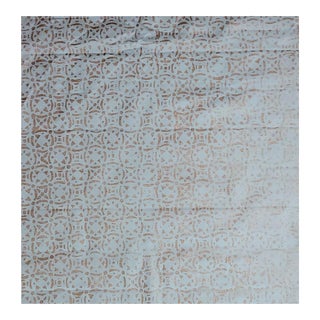 Isabelle De Borchgrave for Fabricut Silver Suzani Print Cotton Sateen- 7 Yards For Sale