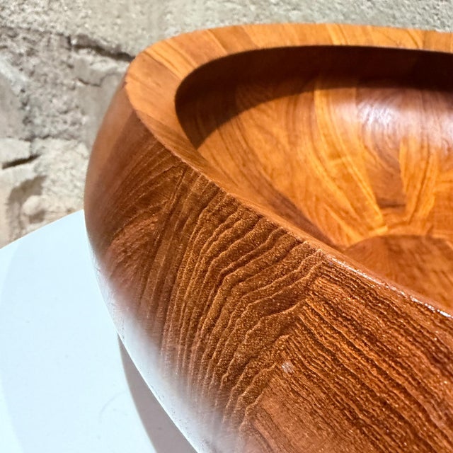 1960s Vintage Dansk Staved Teak Salad Bowl Jens Quistgaard Danish Modern For Sale - Image 5 of 9