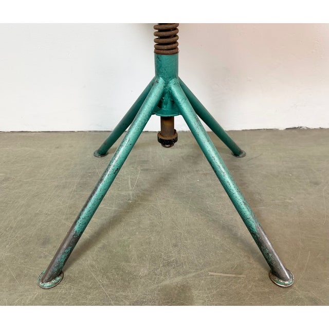 Wood Industrial Dark Green Workshop Chair, 1950s For Sale - Image 7 of 18