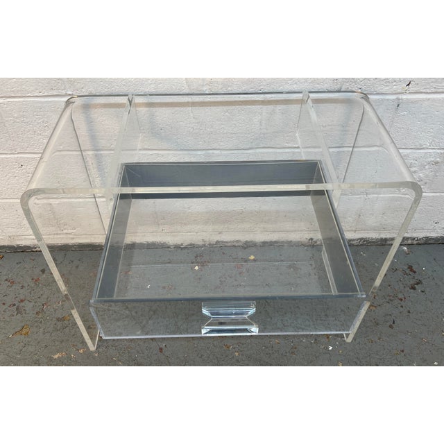 Vintage Lucite Waterfall Vanity Desk For Sale - Image 10 of 11