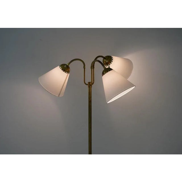 White Swedish Modern Floor Lamp from Böhlmarks, 1940s For Sale - Image 8 of 9