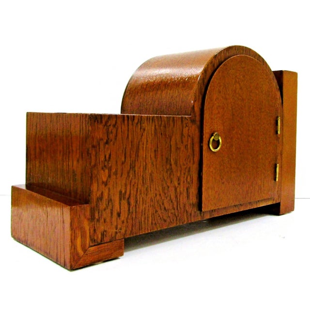 Antique 1931 German Junghans Pfeilkreuz Coromandel Mantel Clock 8 Day Bauhaus For Sale - Image 11 of 16