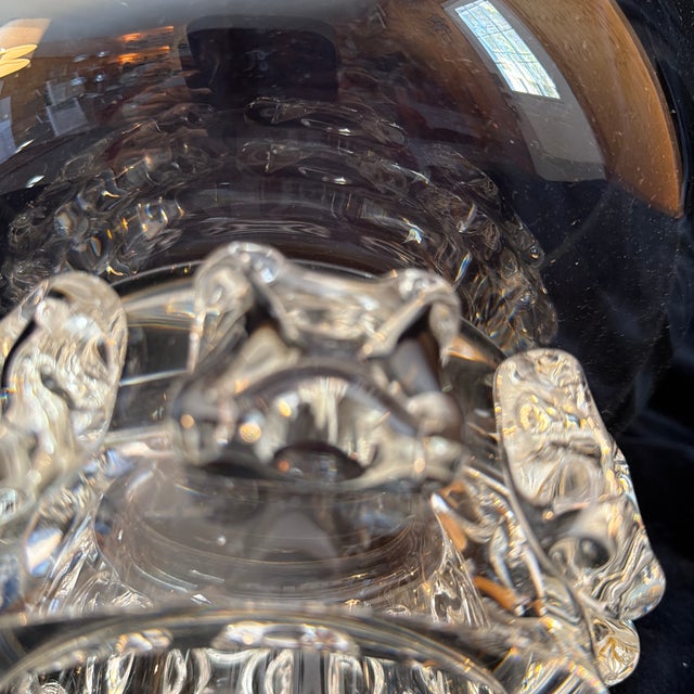 Mid 20th Century Steuben Crystal Footed Pedestal Punch Bowl For Sale - Image 6 of 11