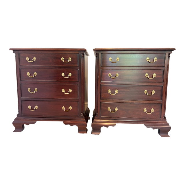 Henkel Harris 116 Bedside Chests (2) in #29 Classic Henkel Mahogany, A Pair For Sale