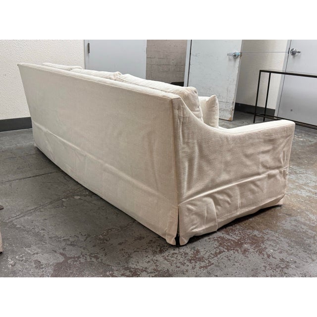 Anthem Interiors Slipcovered Slope Arm Sofa For Sale In San Francisco - Image 6 of 12
