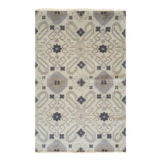 8x10 Quinn Oushak Gray Geometric Modern Hand Knotted Wool Carpet Rug For Sale