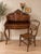 Rococo Antique 19th Century Ladies Writing Desk With Matching Hand Painted Chair For Sale - Image 3 of 7
