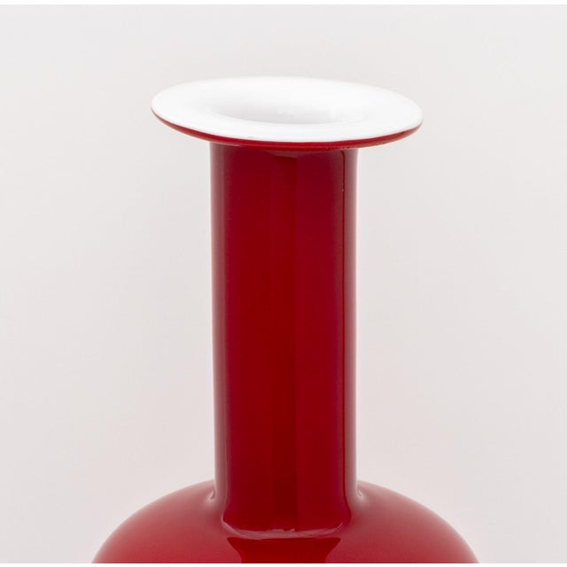 Red Collection of Three Otto Brauer for Kastrup Holmgaard Glass "Gulvvase" Vases For Sale - Image 8 of 10