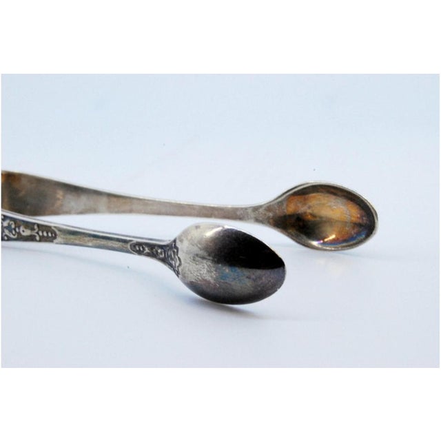 Silver Spoon-Shaped Sugar Tongs For Sale - Image 4 of 9