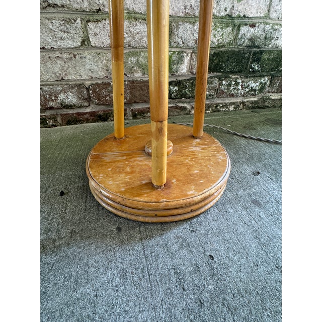 Vintage, Mid Century Modern Bamboo Floor Lamp For Sale - Image 9 of 12