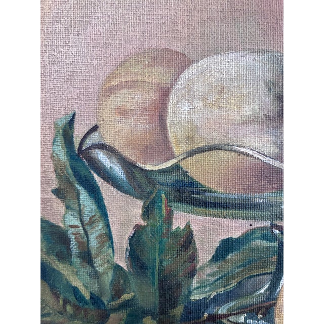 Antique Original Still Life Oil Painting, Fruit Kitchen Art For Sale - Image 6 of 14