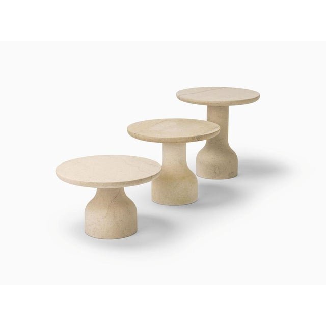 Not Yet Made - Made To Order Minimalist Peso Round Side Table in Limestone by Depping & Jørgensen For Sale - Image 5 of 10