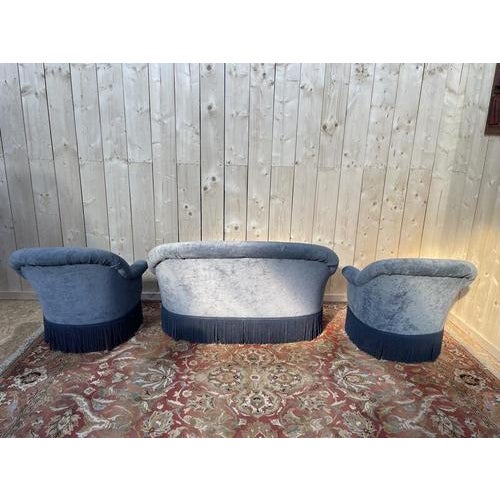 Toad Lounge Sofa, Armchairs and Ottoman, Set of 4 For Sale - Image 4 of 11