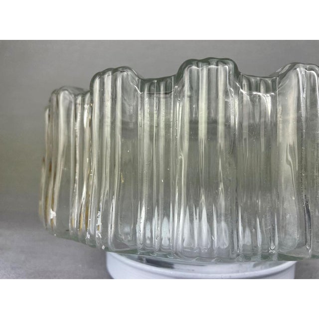 Portuguese Clear Glass Flush Mount, 1960s For Sale - Image 10 of 13