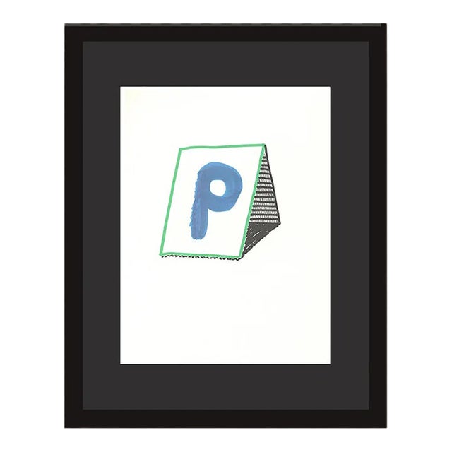 1990s 'P' From 'Hockney's Alphabet' by David Hockney - Framed For Sale