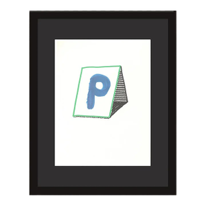 1990s 'P' From 'Hockney's Alphabet' by David Hockney - Framed