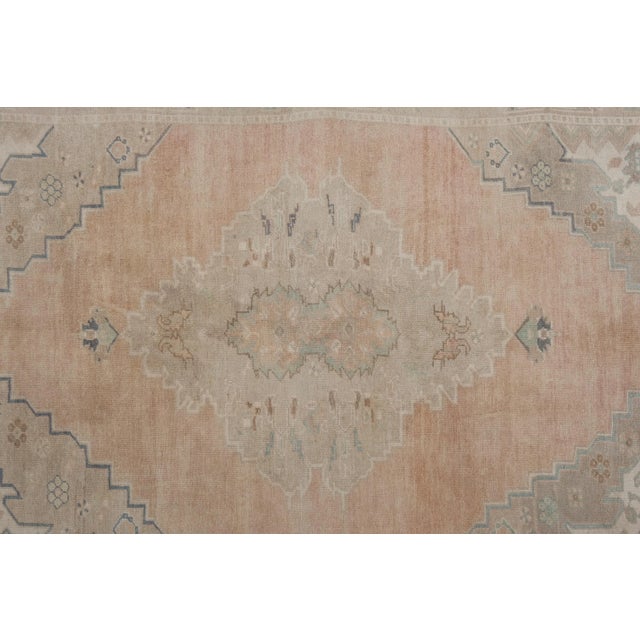 Turkish Pink Oushak Wool Rug For Sale - Image 4 of 12