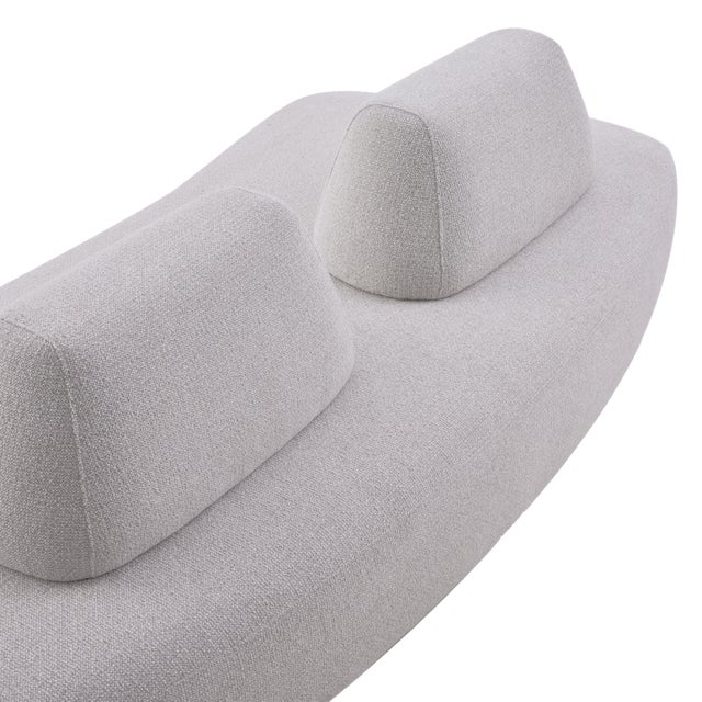 Zerani Curved Sofa With Movable Backrests For Sale In New York - Image 6 of 10
