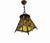 Vintage French Lustre Colored Glass and Iron Hanging Light, 1960 For Sale - Image 4 of 7