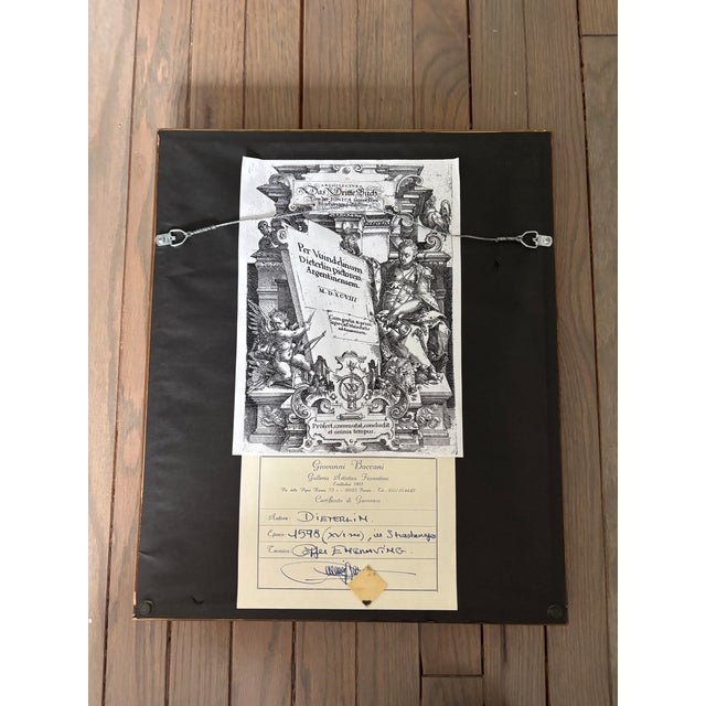 1598 Architectural Ornament Engraving by Wendel Dietterlin - Framed For Sale - Image 4 of 4