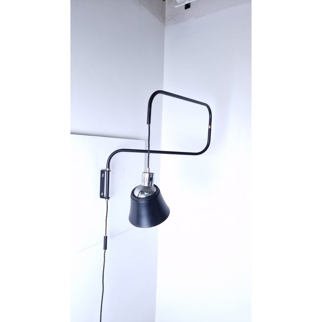 1930s Model N°830 Wall Lamp in Aluminum and Chromed Metal by Heinrich Siegfried Bohrmann for Kandem, 1960s For Sale - Image 5 of 12