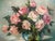 Vintage Oil Still Life Floral Painting For Sale - Image 4 of 5