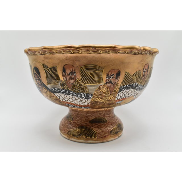 Japanese Meiji Pedestal Satsuma Bowl For Sale In Wichita - Image 6 of 13