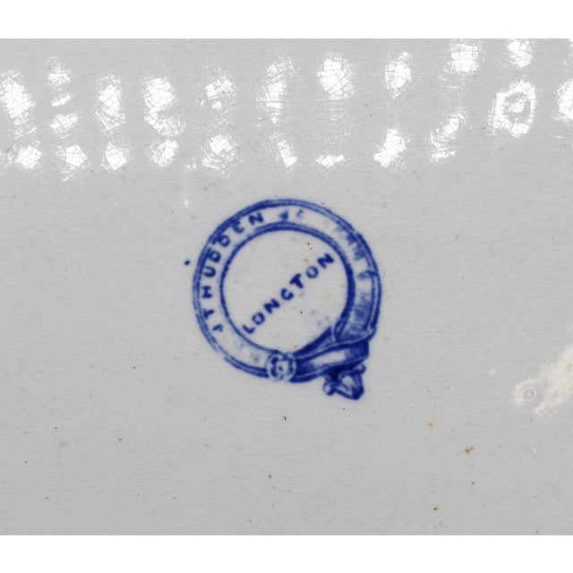 English C. 1859-84 Blue Willow Pattern Platter by J. T. Hudden For Sale - Image 4 of 7