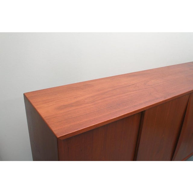 Brown Sideboard in Teak with Sliding Doors, 1965 For Sale - Image 8 of 18