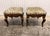 Early 20th Century Antique Queen Anne Style Ottomans Benches Stools - A Pair For Sale - Image 4 of 8