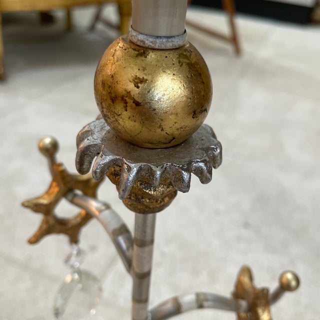 Silver Tivoli Distressed Silver Buffet Table Lamps - a Pair For Sale - Image 8 of 10