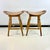 American 1980s Vintage Americana Rustic Oak Curule Seat Swivel Counter Stools - A Pair. For Sale - Image 3 of 14