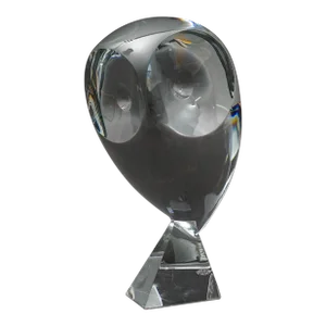 Mid 20th Century Baccarat Crystal France R. Rigot Signed Large Owl Ltd Ed Figure Sculpture