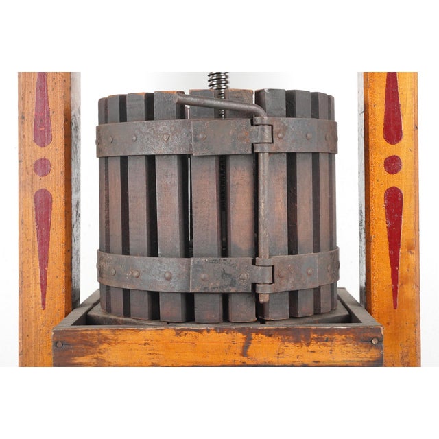 Antique Wooden Fruit Cider Press For Sale - Image 4 of 12