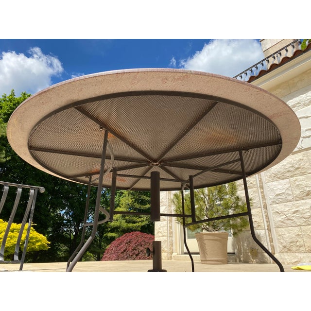 2010s Outdoor Round Granite Table For Sale - Image 5 of 11