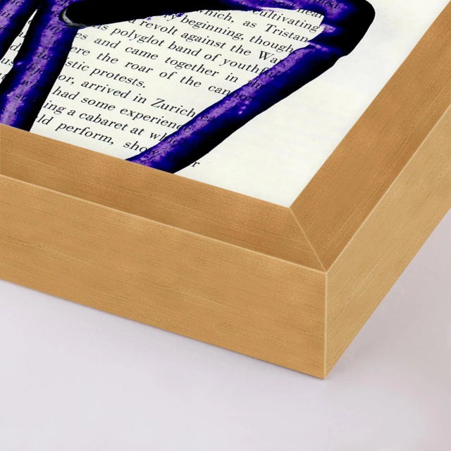 DESCRIPTION: Purple Face 3 by Virginia Chamlee in Gold Frame, XS Art Print SPECIFICATIONS: Type: Framed Paper. Framed Size...