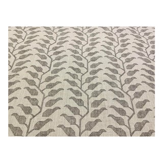 Susan Connor Folio Graphite Natural Linen Botanical Upholstery Drapery Fabric For Sale