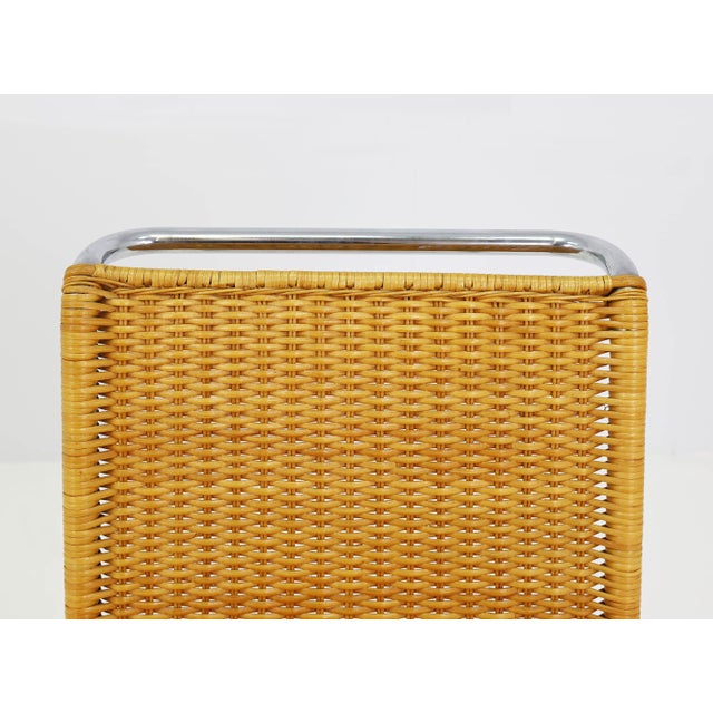 MF10 Cantilever Chairs in Woven Straw by Ludwig Mies van der Rohe for Thonet, 1970, Set of 5 For Sale - Image 14 of 16