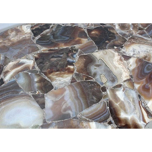 Stone Marble and Wrought Iron Coffee Table, 1950 For Sale - Image 7 of 18