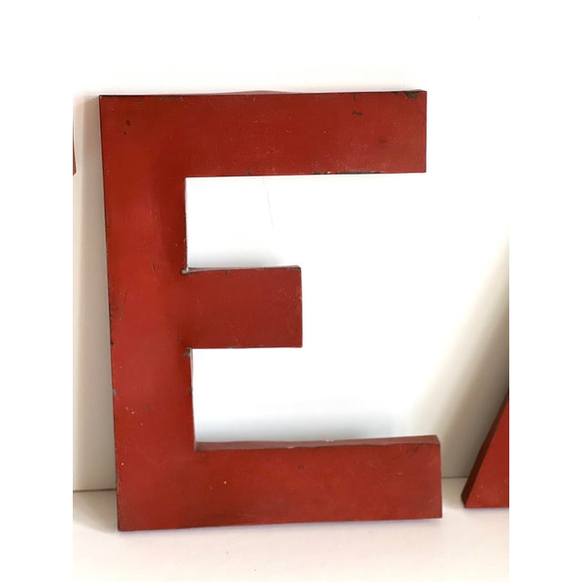 Industrial Letter Sign EAT, 1950, Set of 3 For Sale - Image 13 of 14