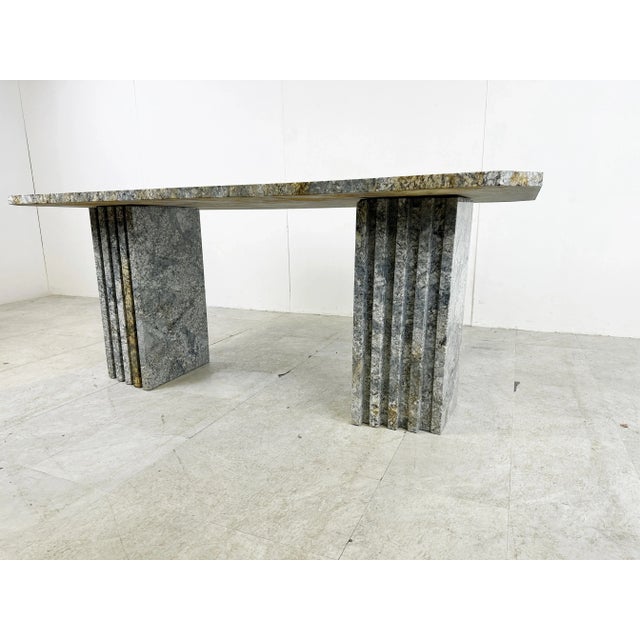 Gray Vintage Granite Dining Table, 1970s For Sale - Image 8 of 11